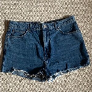 High waisted denim shorts